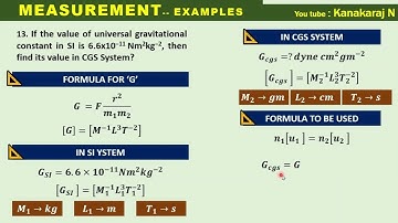101Eg13 If the value of universal gravitational constant in SI is 6 6x10−11 Nm2kg−2, then find its v