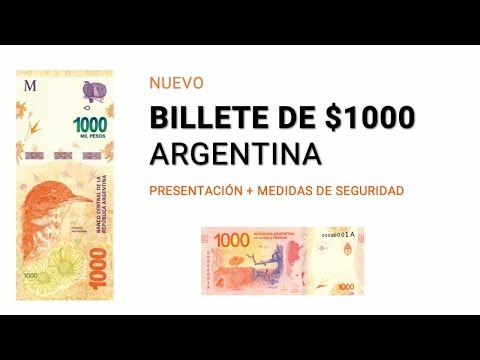 Billete de $1000 de Argentina. Conoce las Medidas de seguridad