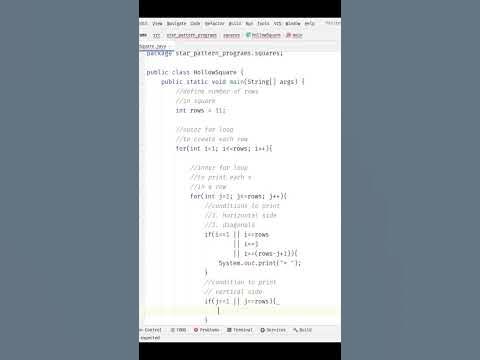 Diagonals In A Hollow Square Pattern || Asked In Coding Rounds || Using ...