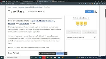 Travel Pass | TRAVELPS | Codechef Long Challenge