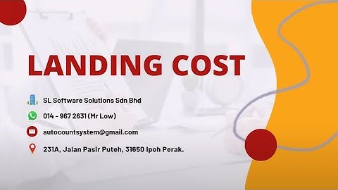 💰 AutoCount Landing Cost Module – Know Your True Cost & Maximize Profits!