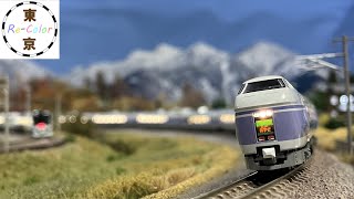 ＜Nゲージ＞JR東日本 中央線線特急 E351系『スーパーあずさ』E257系『あずさ』　Modellbahn Spur N Model Railroad Diorama 鉄道模型