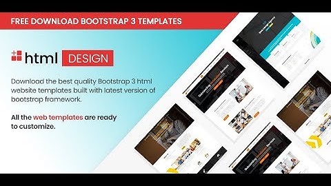 Latest 2019 Bootstrap 3 Templates Video