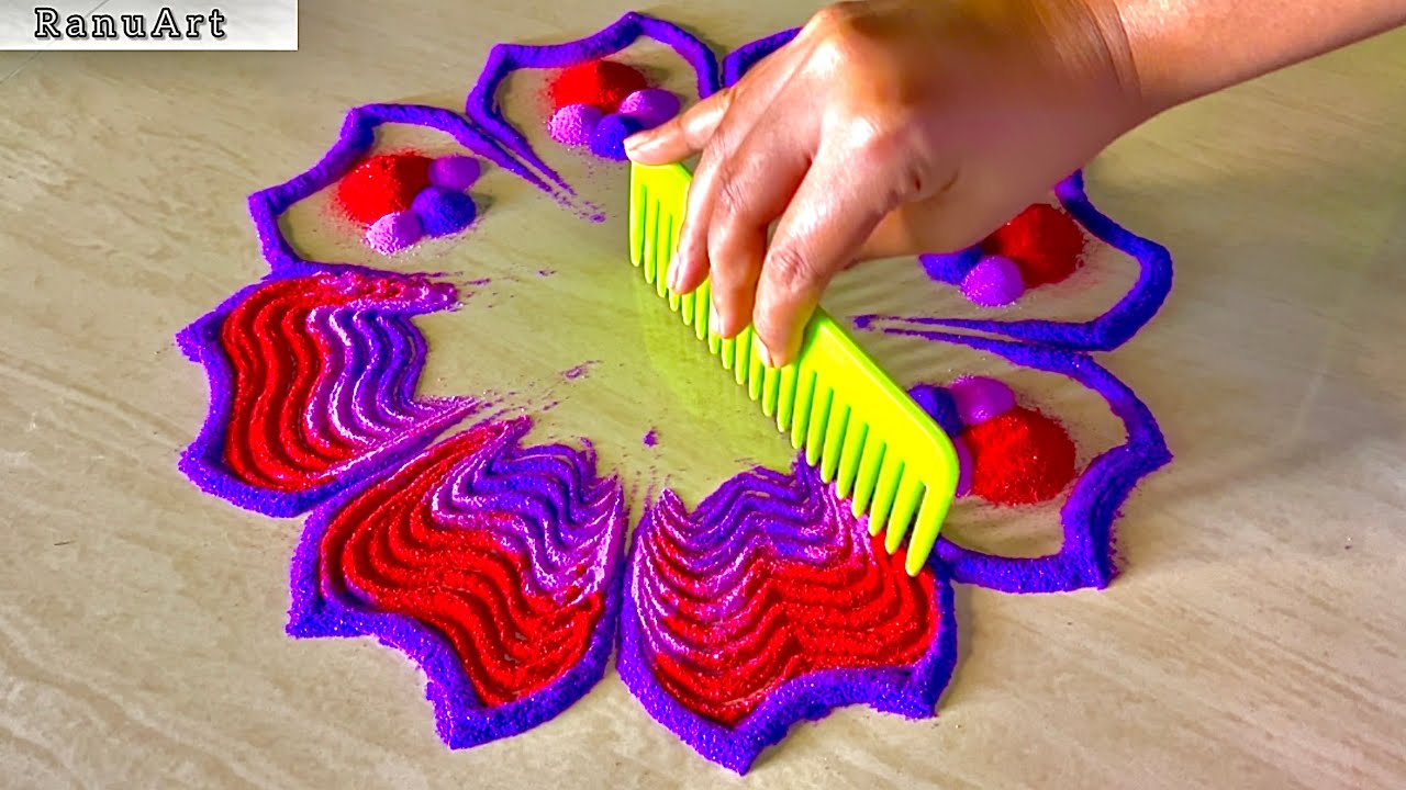 Most Beautiful Rangoli Design 🌸 | Easy Daily Rangoli for Beginners | Trending Rangoli 2025 ✨Ranu Art
