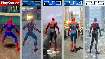 Spider-Man PlayStation Series - PS1 vs PS2 vs PS3 vs PS4 vs PS5 (Graphics Comparison)