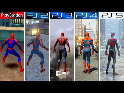 Spider-Man PlayStation Series - PS1 vs PS2 vs PS3 vs PS4 vs PS5 (Graphics Comparison)