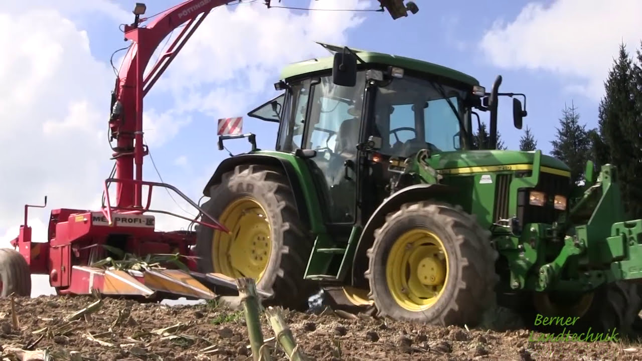 Maishäckseln | John Deere 6430 | Pöttinger Mex Profi-K | Aebi TP460