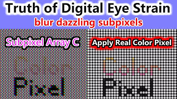 Subpixel Rendering Defects more damage to our vision than "blue light"║亞像素渲染缺陷對視力傷害，遠超過"藍光"的傷害