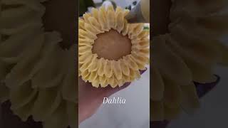 Beautiful Cupcake with Dahlia Flower Design buttercream