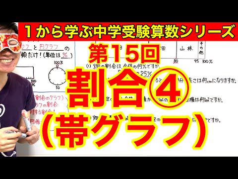 中学受験算数「割合④（帯グラフ）」小学４年生～６年生対象【毎日配信】