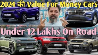 2024 Value For Money Cars Under 12 Lakhs On Road || MotoWheelz India