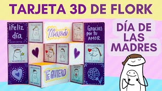 Tarjeta 3D expandible de flork para Mamá ‍ Carta de flrok día de las madres