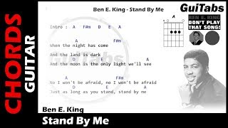 STAND BY ME ✌ - Ben E. King ( Lyrics - GUITAR Chords 🎸- Karaoke )