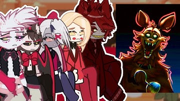 Hazbin Hotel react to Alastor as Foxy 💜Gacha react to TikTok/ FNAF Afton Family