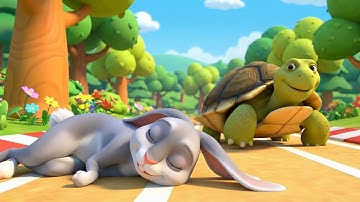 The Tortoise and The Hare | Slow and Steady | Kids Nursery Rhyme & Moral Story Song