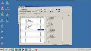 Micros 3700 Configuración de Condiments