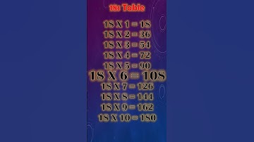 18s Table #tables #tables1to10 #multiplication #maths #learnmultiplicationtable