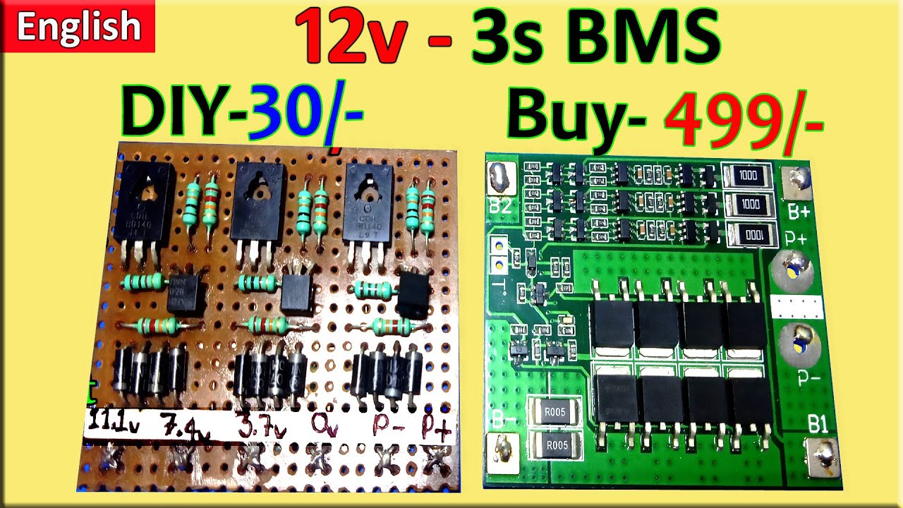 How To Make 3s BMS Circuit For 12v Battery | DIY 3s BMS Circuit for