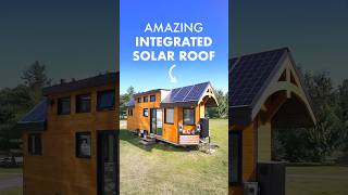 Clever Integrated Tiny House Solar Roof #offgrid #solar #solarpower #shorts