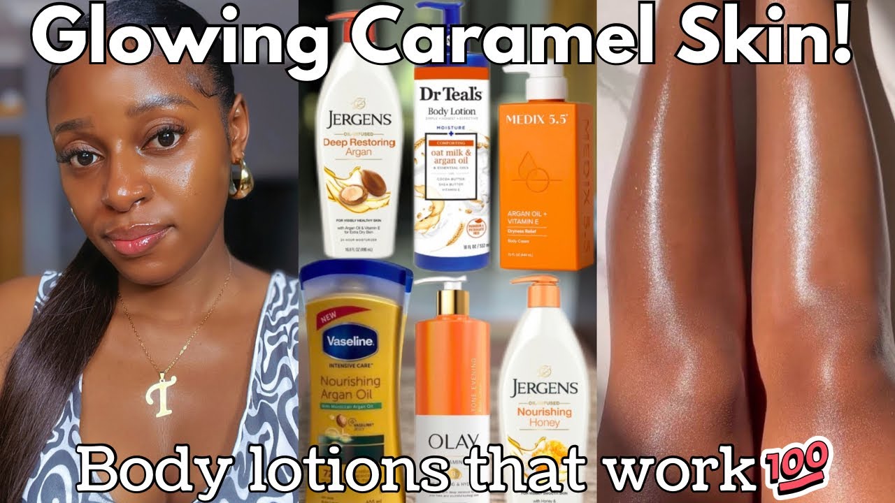 Best brightening body lotions for a glowing caramel skin✨✅ How to achieve a radiant caramel skin
