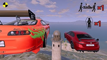 Realistic High-Speed Car Crashes in BeamNG.drive #97 | Ultra Detailed Crash Compilation