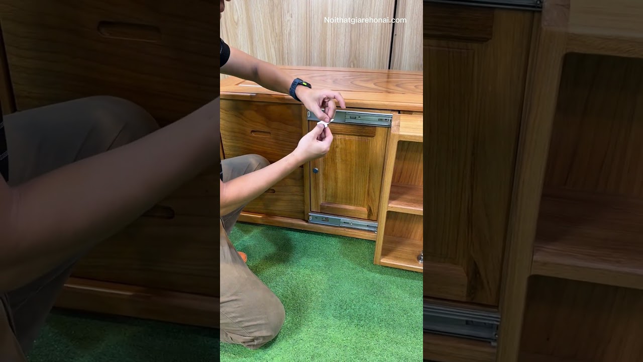 Smart TV Cabinet Design with Hidden Storage 