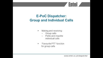 Entel E-PoC PC Dispatcher - Group & Individual Calls + Favourite PTT Functions