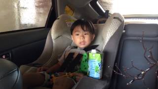 Addison's first time in a Car Wash!