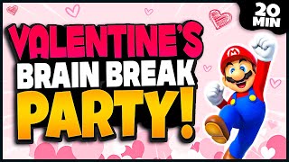 Valentines Day Brain Break Party | Valentines Day Games For Kids | Valentine Races | GoNoodle