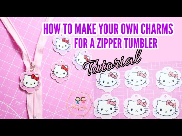 HOW TO MAKE CHARMS FOR A ZIPPER TUMBLER  2 ways to heat and seal Shrink  Plastic 