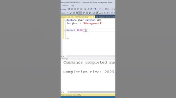Thumbnail of SQL Trick | Use TRIM to remove different characters | SQL Server  #sqltips