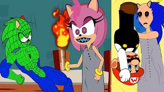 Sonic Spiderman Vs Granny Amy Rose In Prison - Crazy Granny Funny Animation - Kim 100