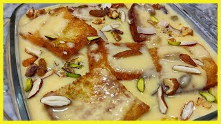 Bread Custard Recipe | Custard Dessert | Eid Special Recipe | Golden Kitchen