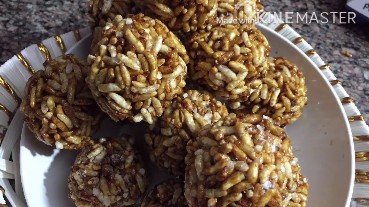 Roasted Rice Unda ഇത്ര ഈസി ആയിരുന്നോ ഇത് പൊരി ഉണ്ട puffed rice unda - YouTube