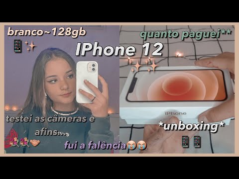  meu celular novo  IPhone 12  unboxing      acess rios pre o c mera 