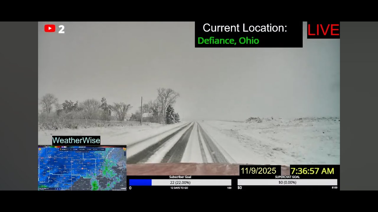 🔴Snowstorm In The UP Of Michigan! - Live Storm Chaser - YouTube