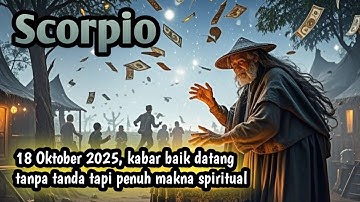 Zodiak Scorpio Hari Ini ‼️ 18 Oktober 2025, kabar baik datang tanpa tanda tapi penuh makna spiritual