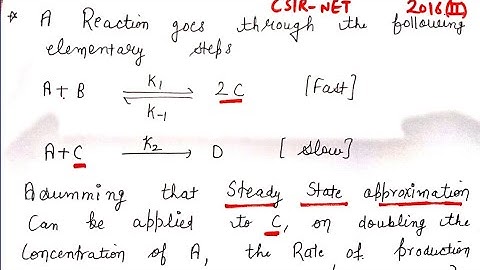 CSIR net previous year solutions| steady state approximation problems for CSIR net|2016 December