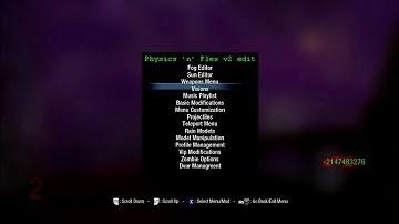 BO1 | TU11/1.13 | Physics N Flex V2 | Zombies | GSC Mod Menu | (RGH/JTAG/PS3) | (+Download)