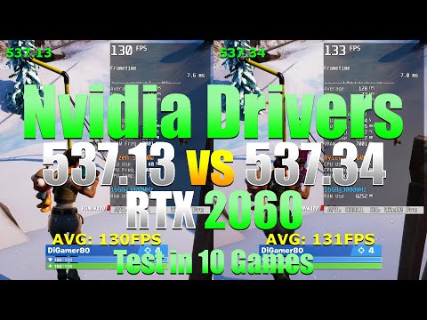 Nvidia Drivers - 537.13 vs 537.34 | RTX 2060 Test in 10 Games