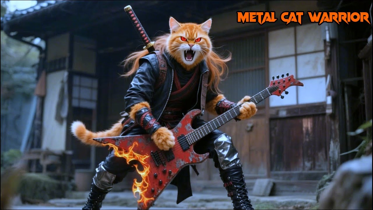 Metal Cat Warrior – Unstoppable Metal Force & Drum Fury | Intense Metal Instrumental
