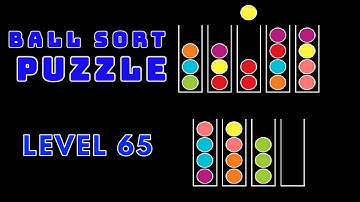BALL SORT PUZZLE | LEVEL 65🧶🎱⚽⚾🧩🧩🧩🧩