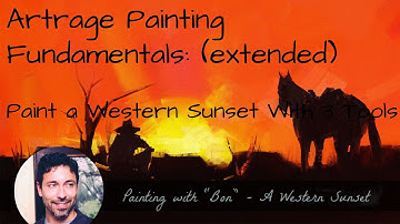 Artrage Painting Fundamentals - Part 2 (extended): Paint a Western Sunset Using 3 Tools