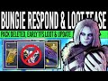 Bungie APOLOGIZE &amp; Reveal ROCKET Sidearm! - Bundle Removed, Dungeon Teaser, Wish Updates (Destiny 2)
