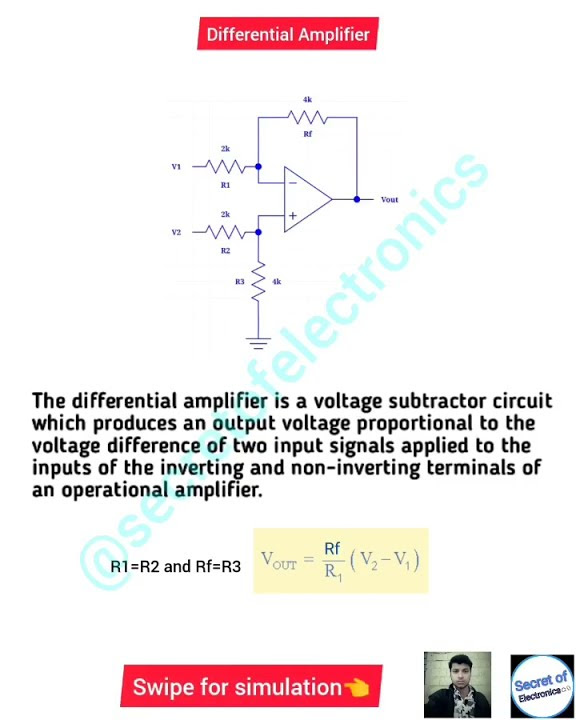 what-is-differential-amplifier-in-electronics-youtube