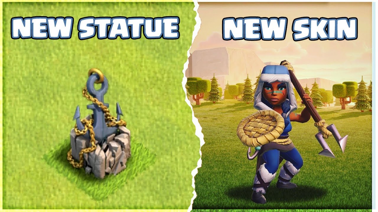 New Retired Anchor Statue & Winter Champion Skin💥 !!! (Clash of Clans