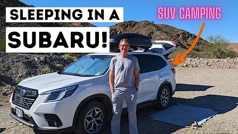 Van Life in a SUBARU FORESTER & Tent! | No Build SUV Camping & Tour With Gary 🌵🌞