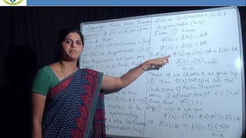 Lagranges Mean Value theorem - Statement and Proof