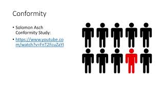 Social Psychology - 3: Conformity, Obedience, Persuasion