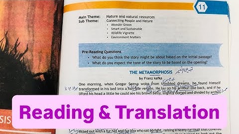 The Metamorphosis unit 11 Class 9 English | Reading and Translation | NBF FGEI 2025